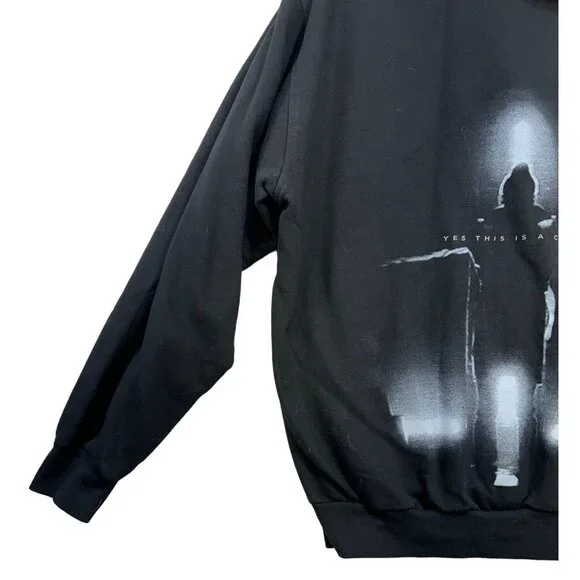 Tultex Black Hoodie Yes This Is A Cult Size Large Black Zip-Up - Picture 10 of 12